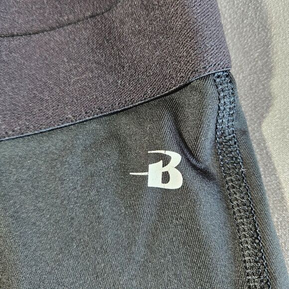 Badger Sport Women Bra & Boy Shorts Set Size M Black Activewear Gym Logo Stretch - Picture 9 of 16